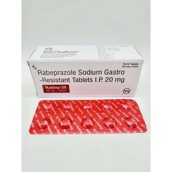 Rablay 20 Tablet Rabeprazole 20 mg 20mg pharmaceutical product details from NexCure Health