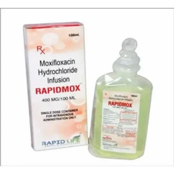 Rapidmox (Moxifloxacin Intravenous Infusion 400mg/100ml) 400mg pharmaceutical product details from NexCure Health