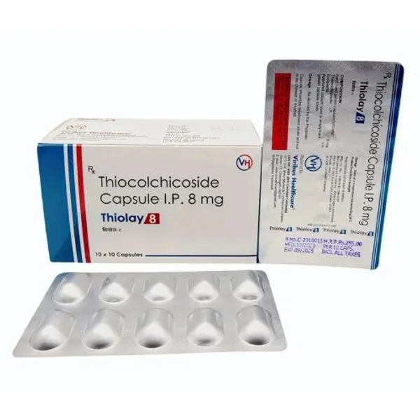 Thiocolchicoside 8mg capsules 8mg pharmaceutical product details from NexCure Health