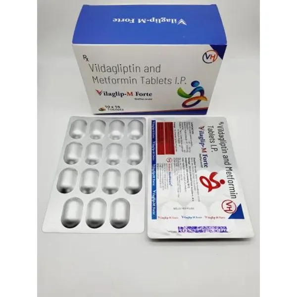 Vilaglip M Forte Tablet Vildagliptin 50 mg & Metformin 1000 mg 50mg pharmaceutical product details from NexCure Health