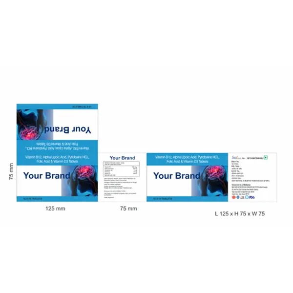 Viltamin B12, Alpha Lipoic Acid, Pyridoxine Hcl, Folic Acid & Vitamin D3 Tablets pharmaceutical product details from NexCure Health