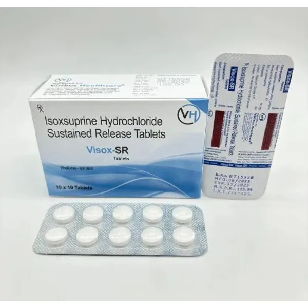 Visox SR Tablet Isoxsuprine SR 40 mg 40mg pharmaceutical product details from NexCure Health