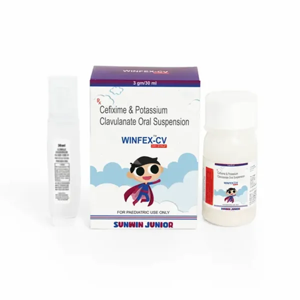 Winfex CV Cefixime Potassium Clavulanate Oral Suspension Dry Syrup pharmaceutical product details from NexCure Health